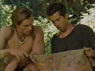 Dar and Tao consulting his trusty map in 'Ghosts of the Forest'